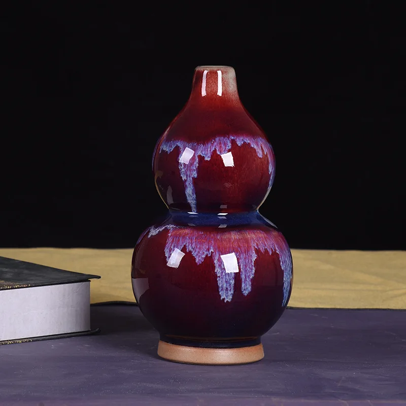 Home Decor Chinese Style Ceramic Flower Vase Wholesale Antique Pottery Blue And White Porcelain Small Vase