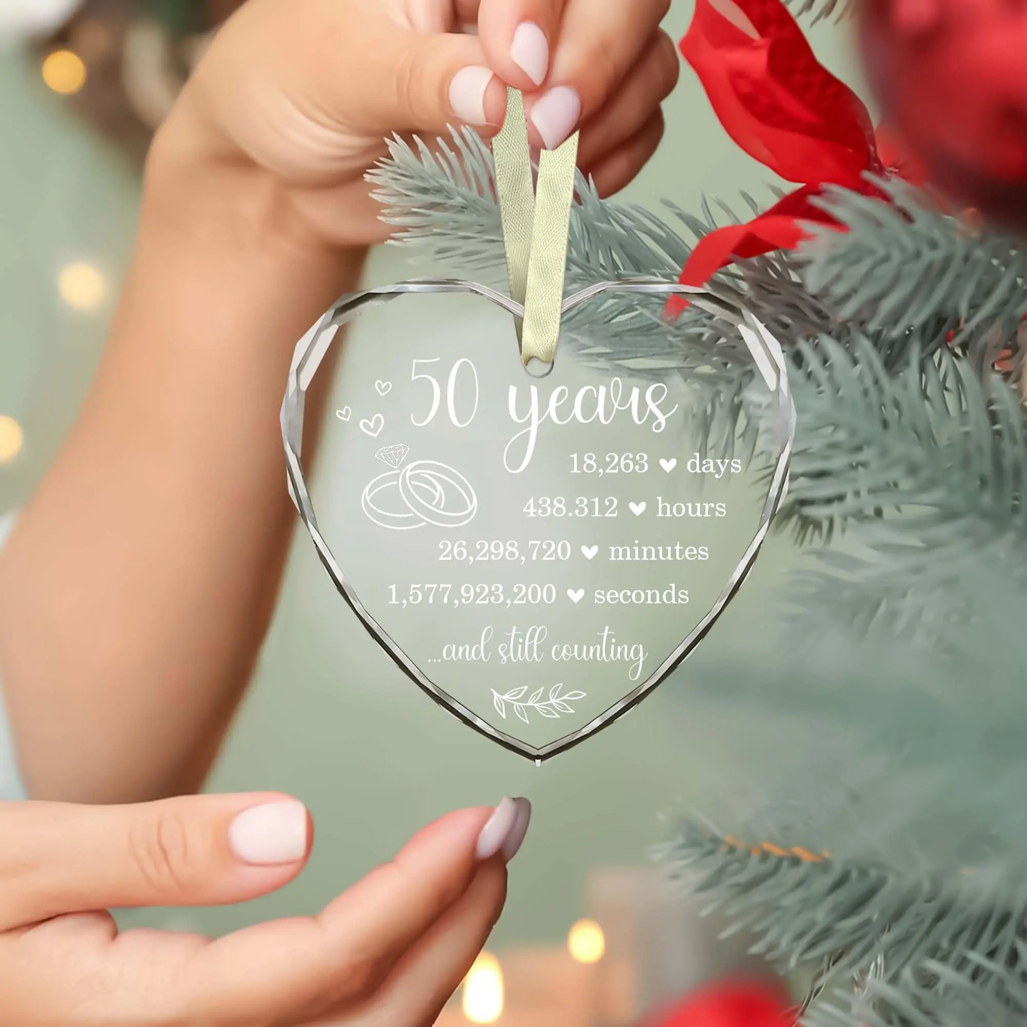 Heart shaped crystal ornament Sublimation blank Glass Heart Ornament custom k9 crystal heart ornament with gift box