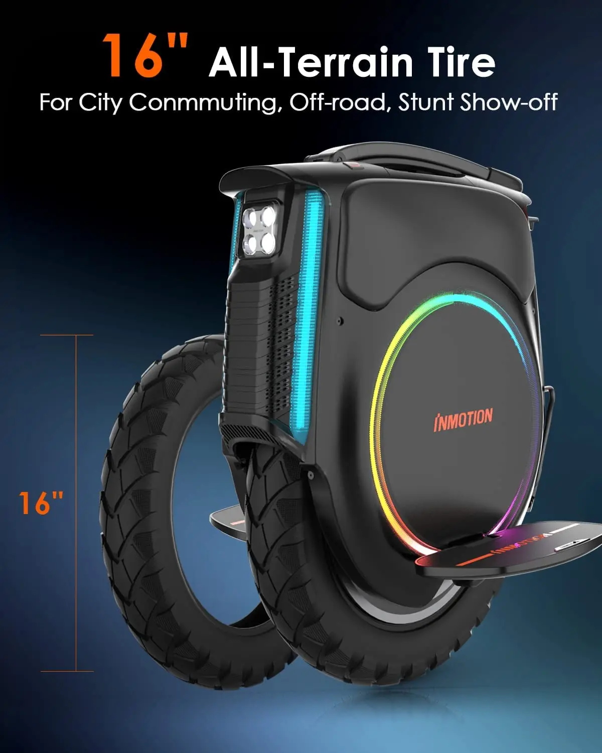 INMOTION V12 2500 Вт 70 км/ч 160 км самобалансирующийся Одноколесный Электрический моноцикл с сенсорным