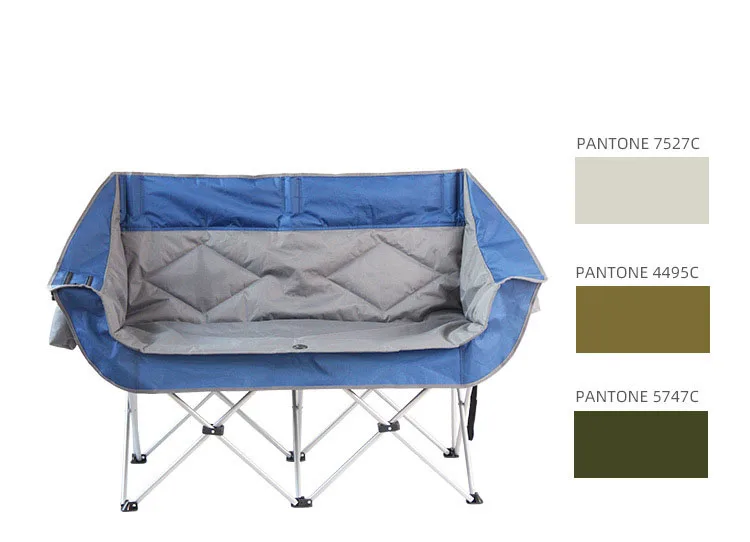 OEM camp beach lounge chair double leisure fishing chair filled cotton folding lawn oversized camping chair for adults