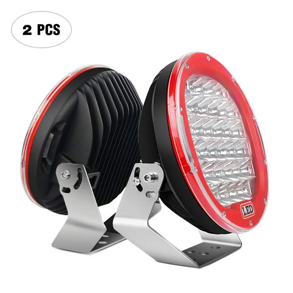9 inch high power automotive Red round led spotlight offroad led driving light for off road driving 12V 24V