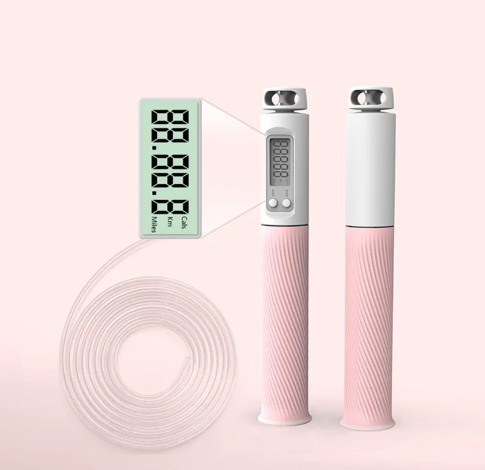 Jump Rope with Counter Weighted Jump Rope for Fitness Adjustable Length Skipping Rope with Calorie Counter