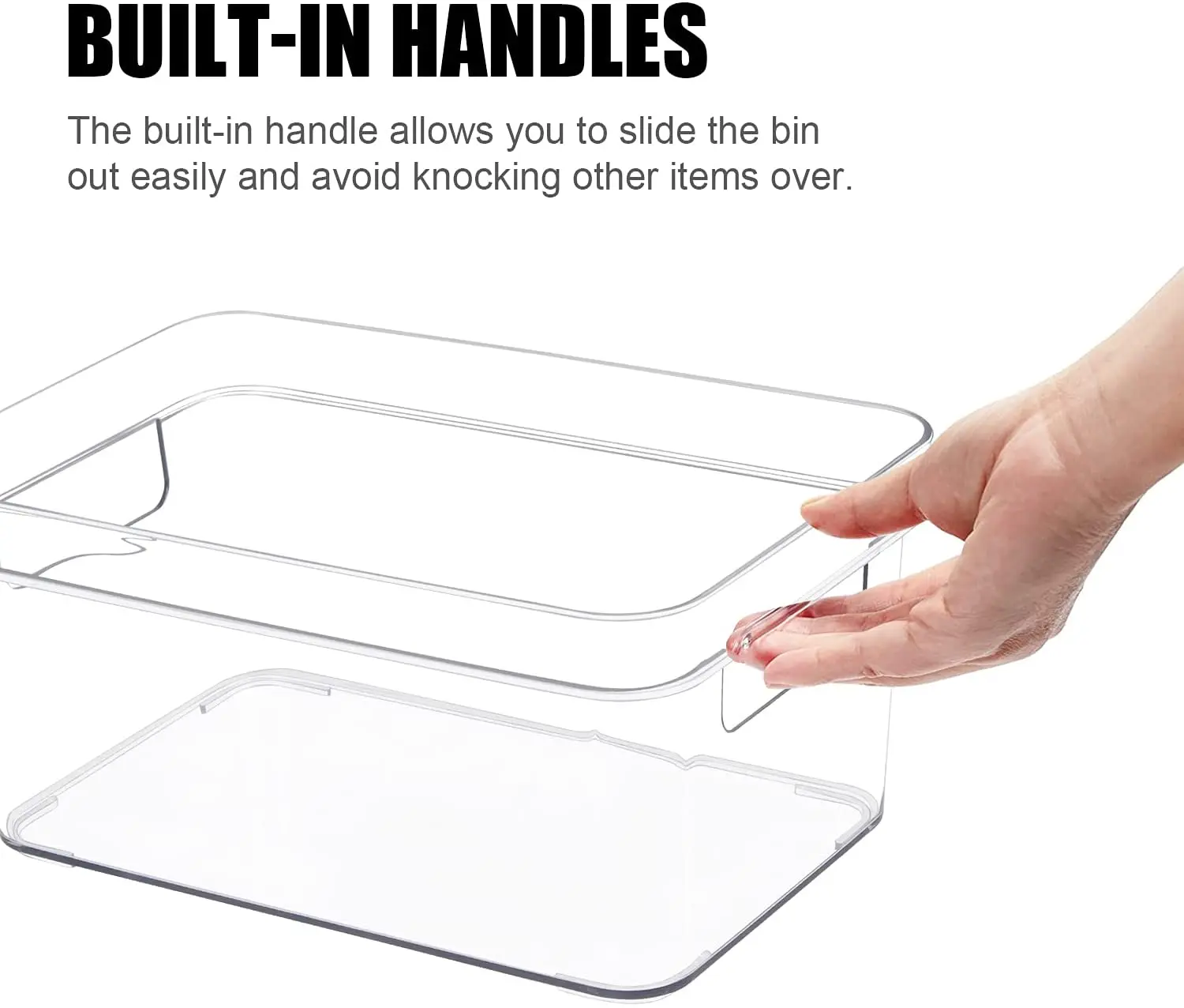 Adjustable Fridge Organizer Drawer Acrylic Egg Holder Refrigerator Organizer