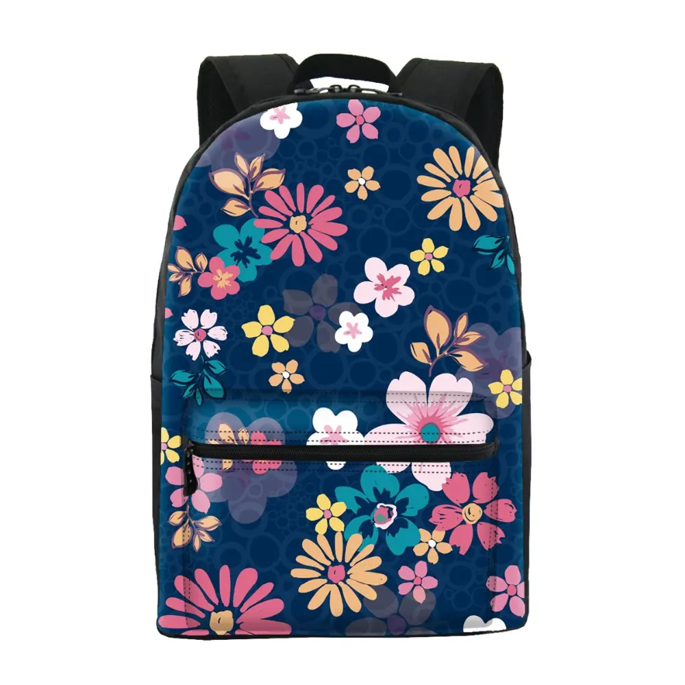2016one2 Design Korean Style Printed High School Backpack
