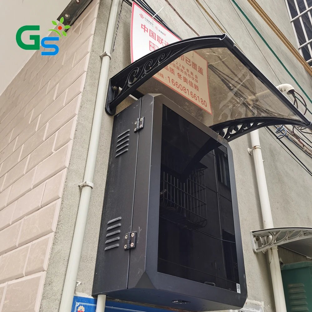 OEM customized 60*80cm waterproof outdoor door window polycarbonate roof material canopy awning