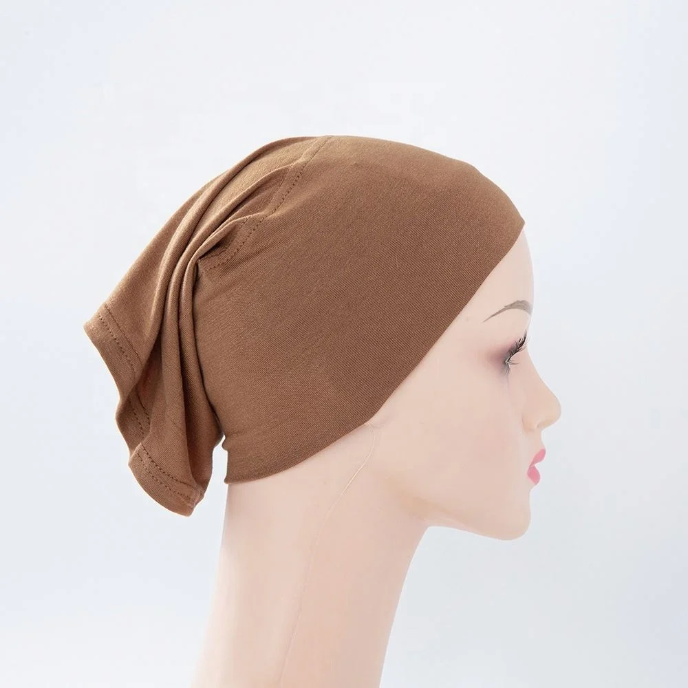 Ruizi  10cm Front Cotton Viscose Jersey Inner Hijabs Cap  Hot Selling Plain Muslim Women Scarf Summer Cheaper