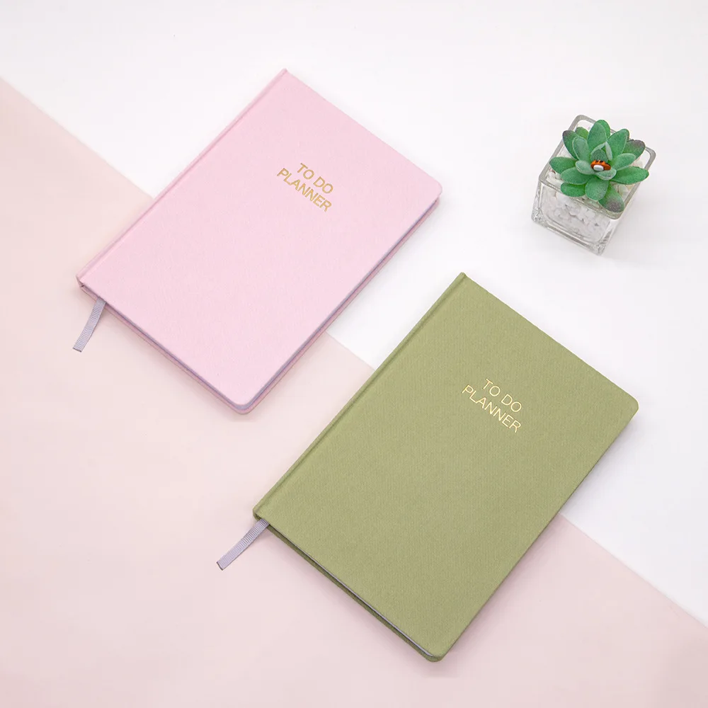 2024 Dated Promotion Supplies Linen Fabric Cloth Hardback Cover Customizable Diary Notebooks Wholesale