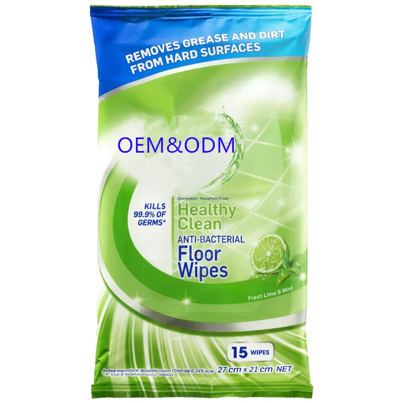 Japanese production standard non-woven disposable floor cleaning wet wipes
