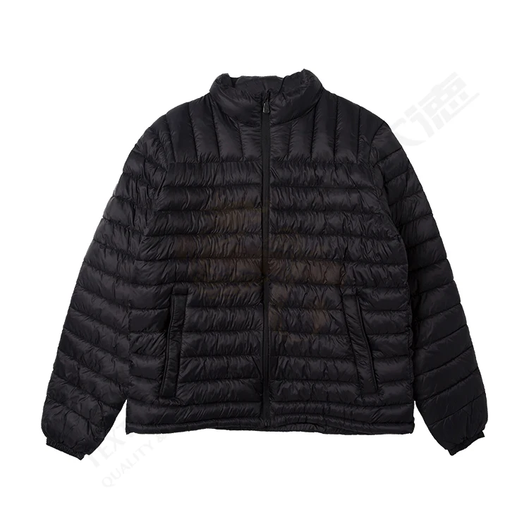 OEM Customized Fashion Short Winter Warm Clothes Outdoor Packable Mens Light Weight Jacket Cotton Casual Woven Windproof Jacket