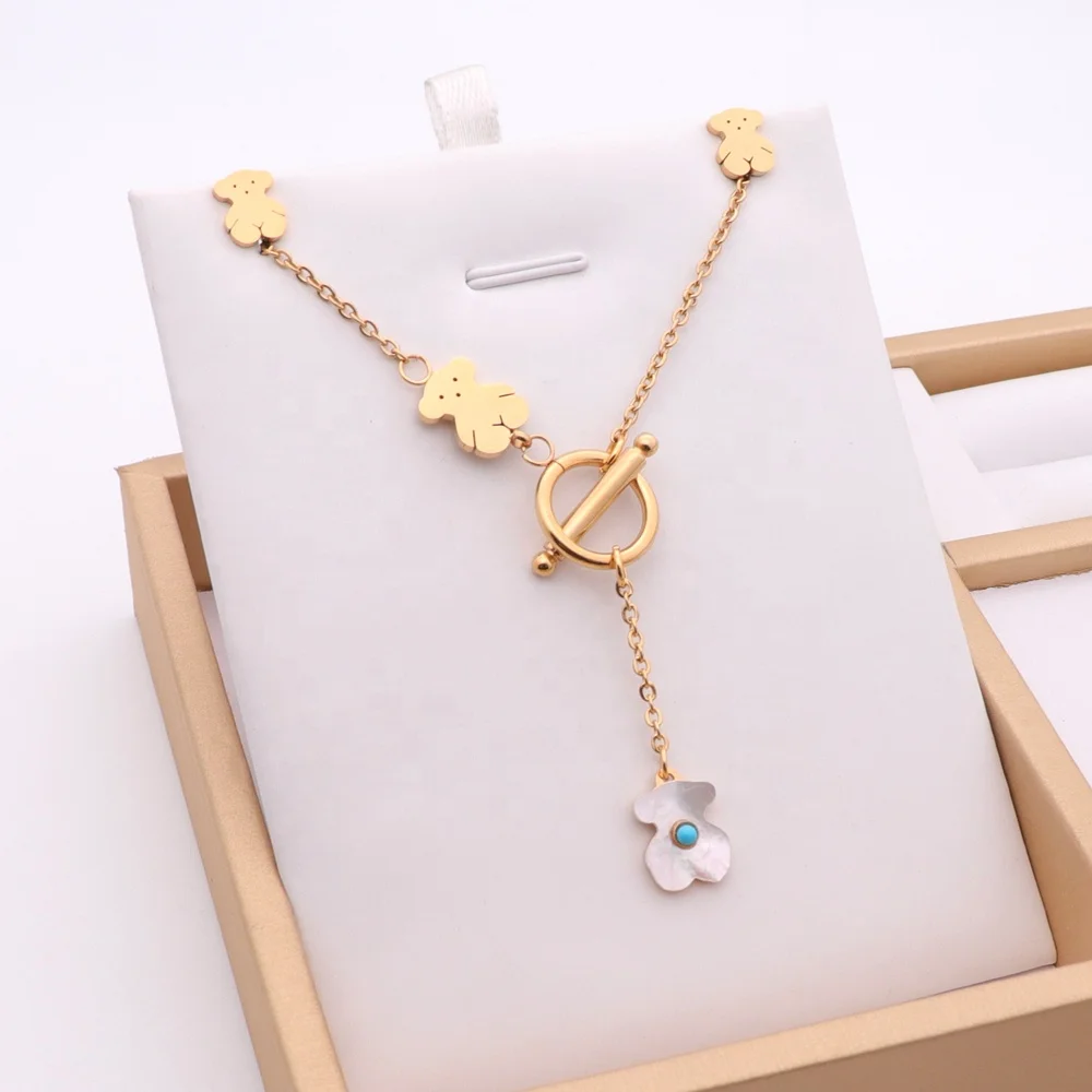
Hot Selling Jewelry Stainless Steel 18k Gold Plated Necklace Wholesale Earing And Necklace Set Jewelry 