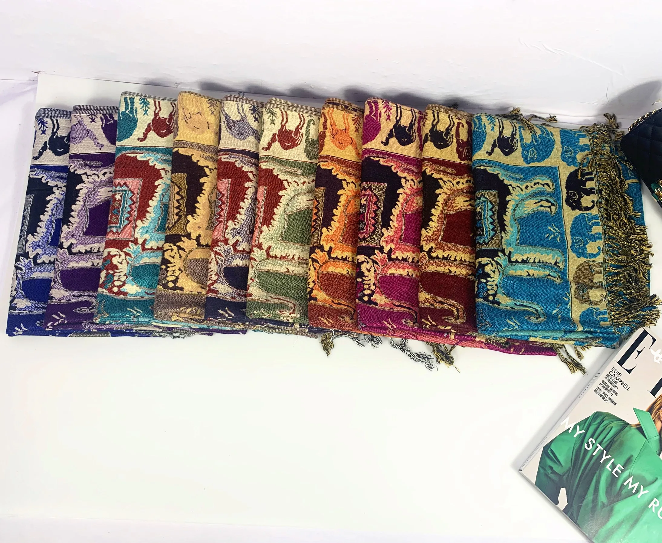 
Factory direct sale Wholesale Fashion winter women cheap promotional soft woven Pashmina Scarf 