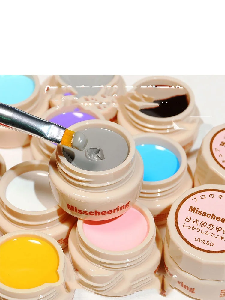 Japanese Style Cream Solid Nail Gel Polish UV/LED Gel Polish Nail Salon 22 Colors Nail Art Printing Canning Gel Polish 5ml/box