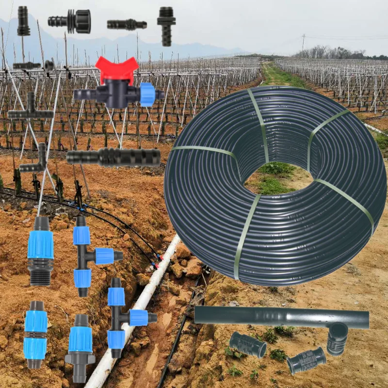 1 Hectare Irrigation System Flexible Drip Pipe 16Mm Inlaid Drip Irrigation Tube For Farm Water Saving
