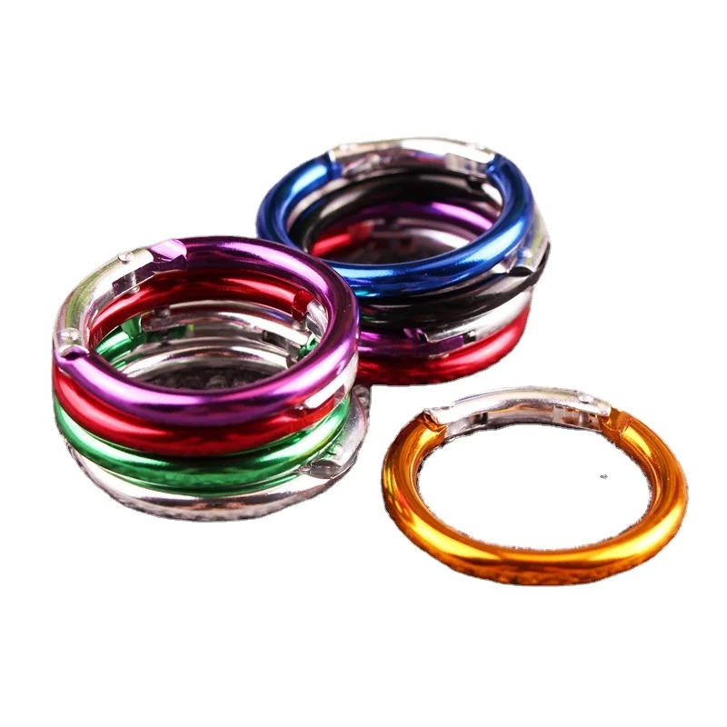 Factory Custom Colored Aluminum Alloy Special-shaped Mountaineering Buckle Round Circular Carabiner Hook