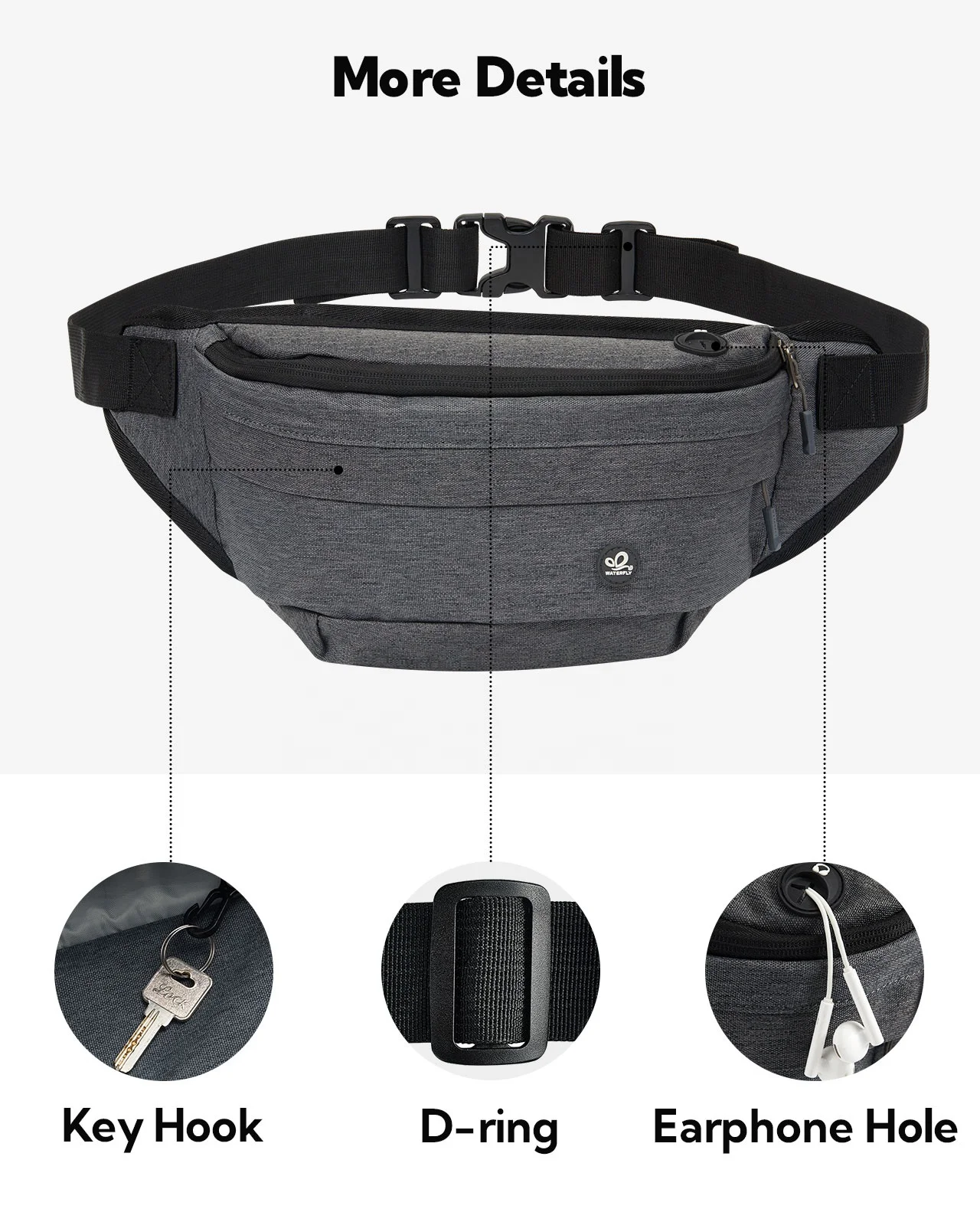 Classical outdoor sports running hiking jogging sacs banane Bumbags men women