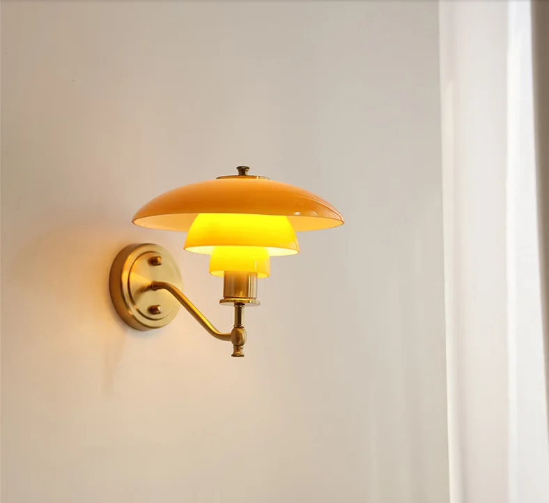 Danish designer PH wall lamp Nordic creative living room dining room sofa TV background wall Glass bedroom bedside lamp