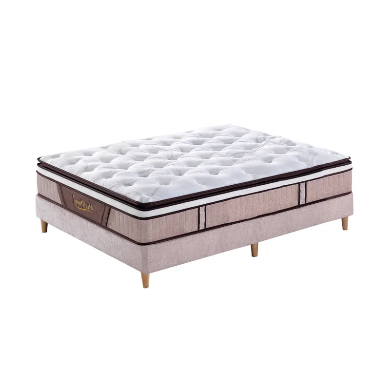 OEM 10 Inches Hybrid Orthopedic Pocket Spring Mattress King Double Size Rolled Up Fireproof Mattress Healthy Bed Matress