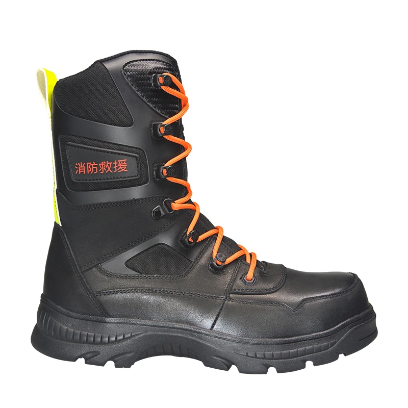 Китайские устойчивые к высоким температурам резиновые противопожарные сапоги защищают пожарного