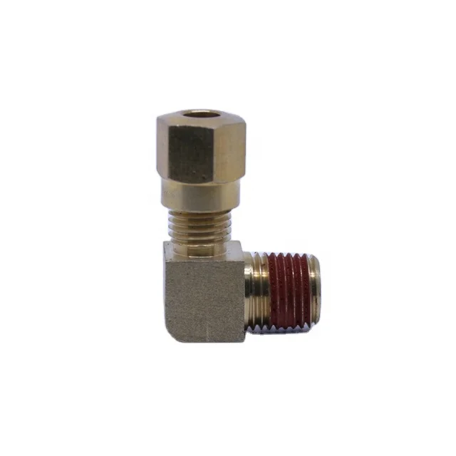 Key Forward Brass elbow pipe fittings 1/2 1/4 1/8 3/8 3/4 5/8 Elbow 90 Degree MALE OD Air Brake Brass Fittings