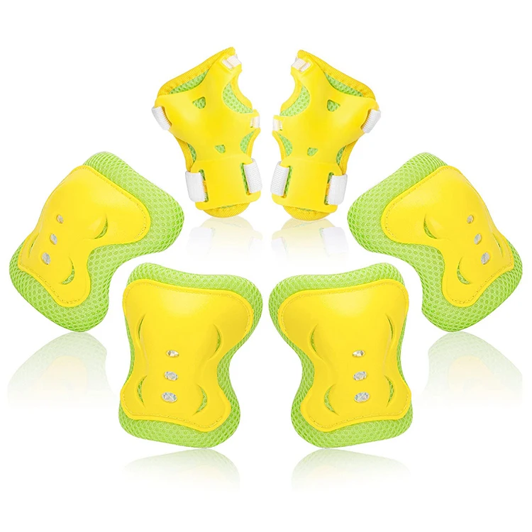 6 in 1 Adjustable Age 4-14 Safety Gear for Roller Skating Cycling Skateboard Bike Scooter Rollerblading