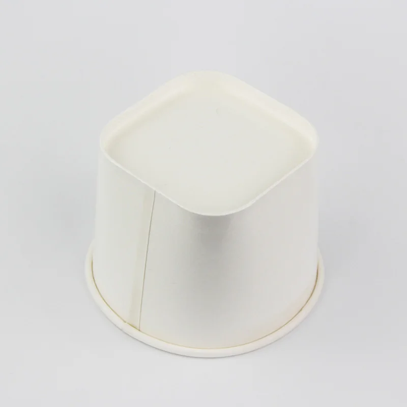 12oz 8oz 16oz Custom Printed Square Paper Cup for ice cream with lid and spoon