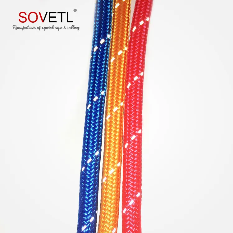 6 мм 8 высокопрочный uhmwpe/полиэфирный шнур мягкий и прочный 12 нитей uhmwpe/полиэфирная Светоотражающая плетеная веревка