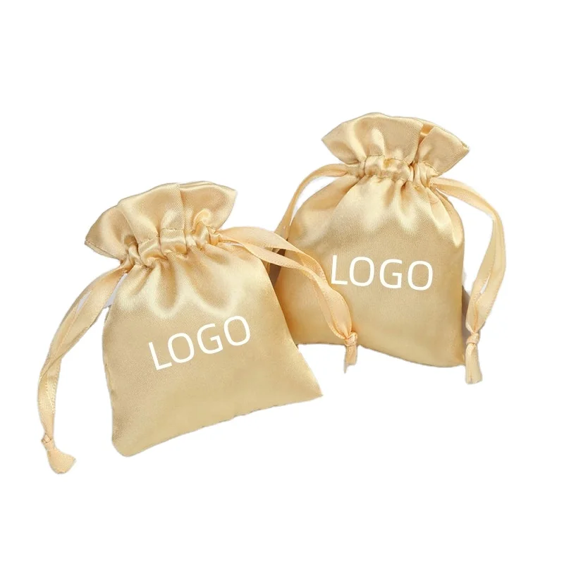 Low MOQ Custom Satin Pouch Bags Jewelry Bags With Logo Custom Pouches  For Jewelry