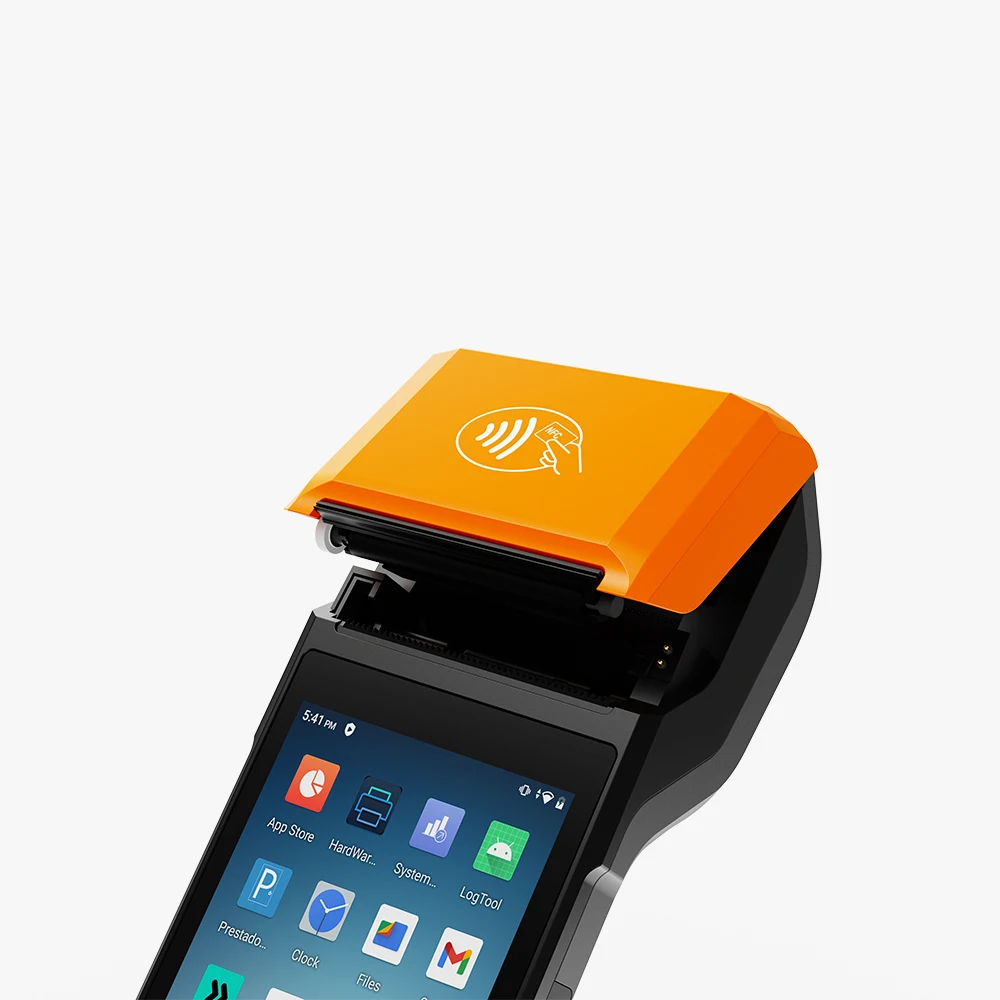 CSN-K2 Cashino 5.5 Inch Android 13 Mobile Pos Terminal 4G Handheld POS Barcode Scanner with 58mm Thermal Receipt Printer