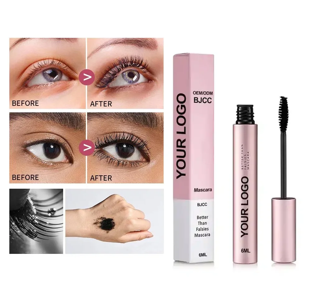 Lash Eyelash Extension Korea Low Moq Oil Free Wholesale Custom Long Lasting 3D Fiber Cruelty Free Private Label Vegan Mascara