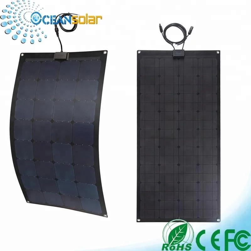12 volt etfe sunpower black flexible solar panel 50W 80W 100W 110W 120W solar cell flex for boat