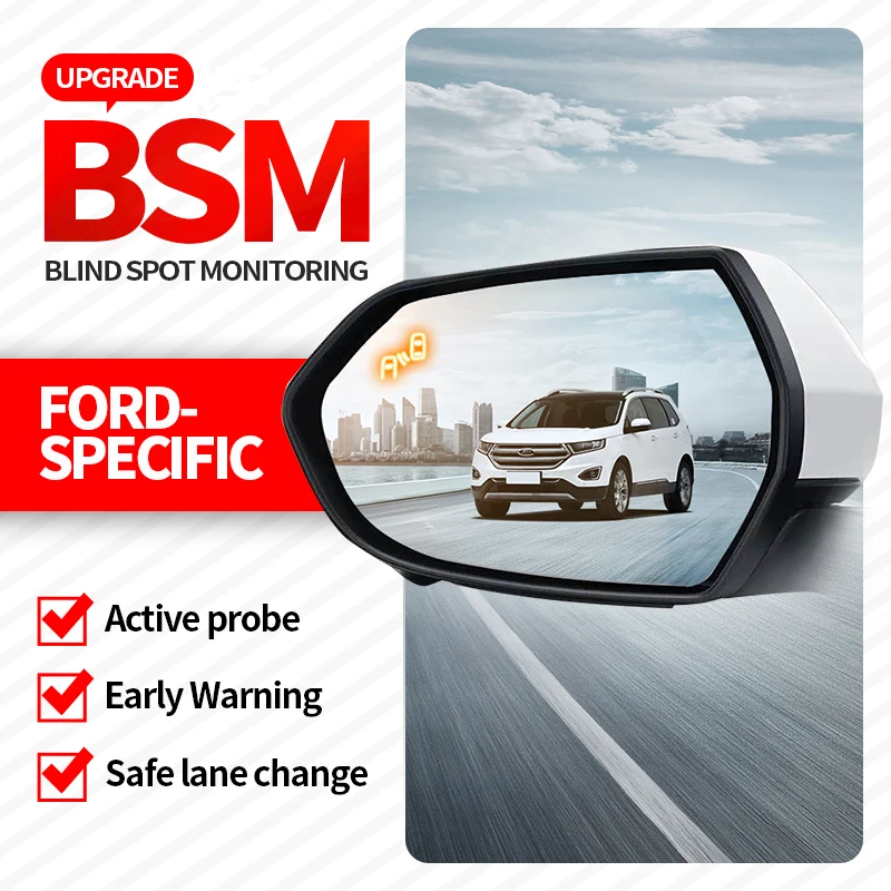 For Ford 24GHz 77GHz Microwave With Single or Double Radar System Blind Spot Detection (BSD) and Lane Change Assist System