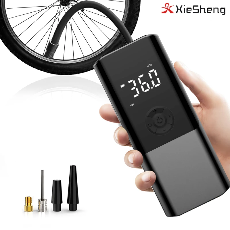 Car Air Pump Portable Mini Air Compressor Cordless Electric Tire Pump Tire Inflator with Pressure Detection