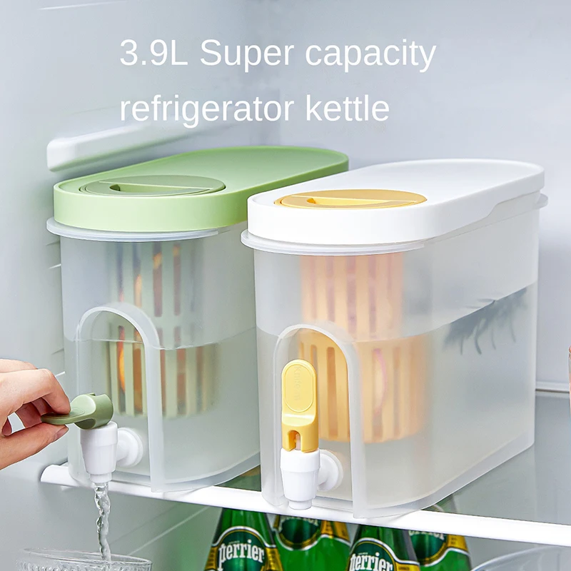 High Quality 3.9L Capacity Water Jugs Summer Refrigerator Plastic Water Bottle Cold Kettle with Tap