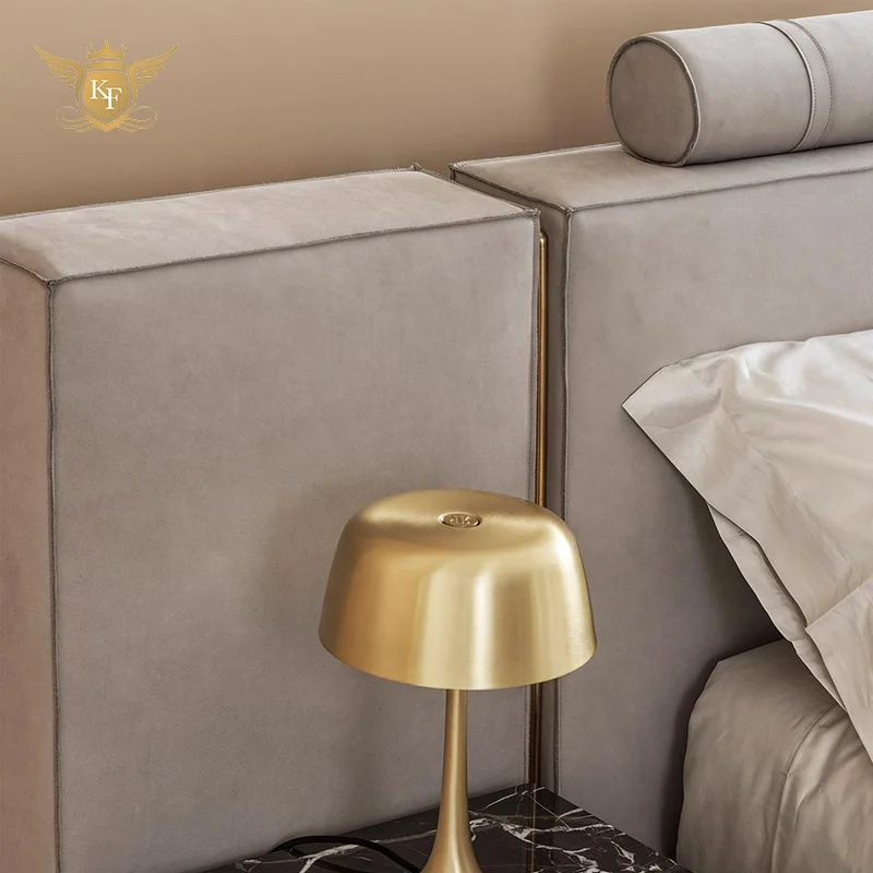 Foshan factory King queen leather bed 1.8 m double bed furniture bedroom set furniture with nice quality made in china