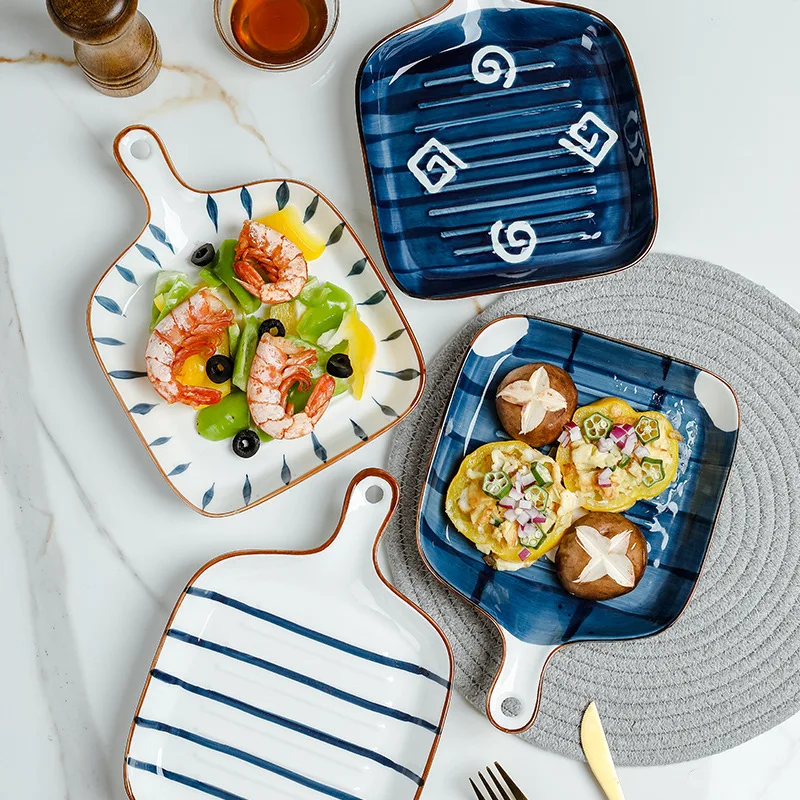 Decoration Restaurant Home Use Lasagna Pan Roasting Baking Dishes, Ceramic Nordic Bakeware