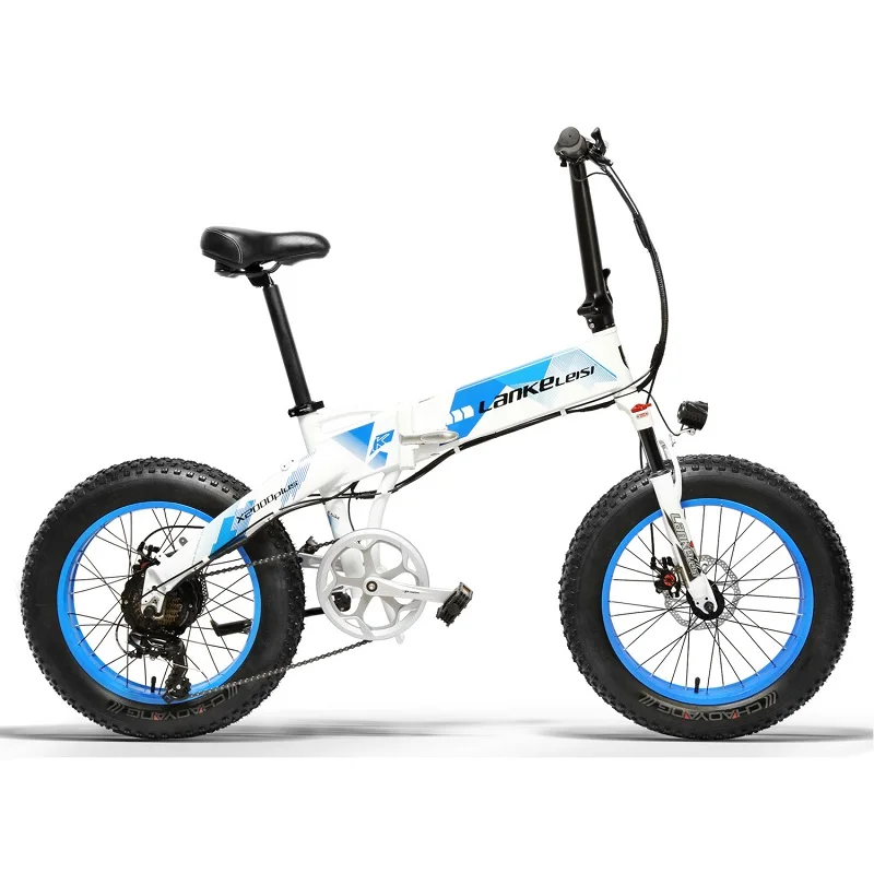 
LANKELEISI 20 inch fat tire electric bicycle 48V13AH 1000W LG lithium battery 