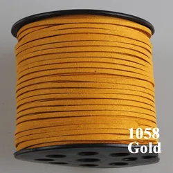 Deepeel CD202 2.8mm Necklace Bracelet Handmade String Faux Suede Lace Vegan Suede Rope Flat Faux Suede Leather Cord