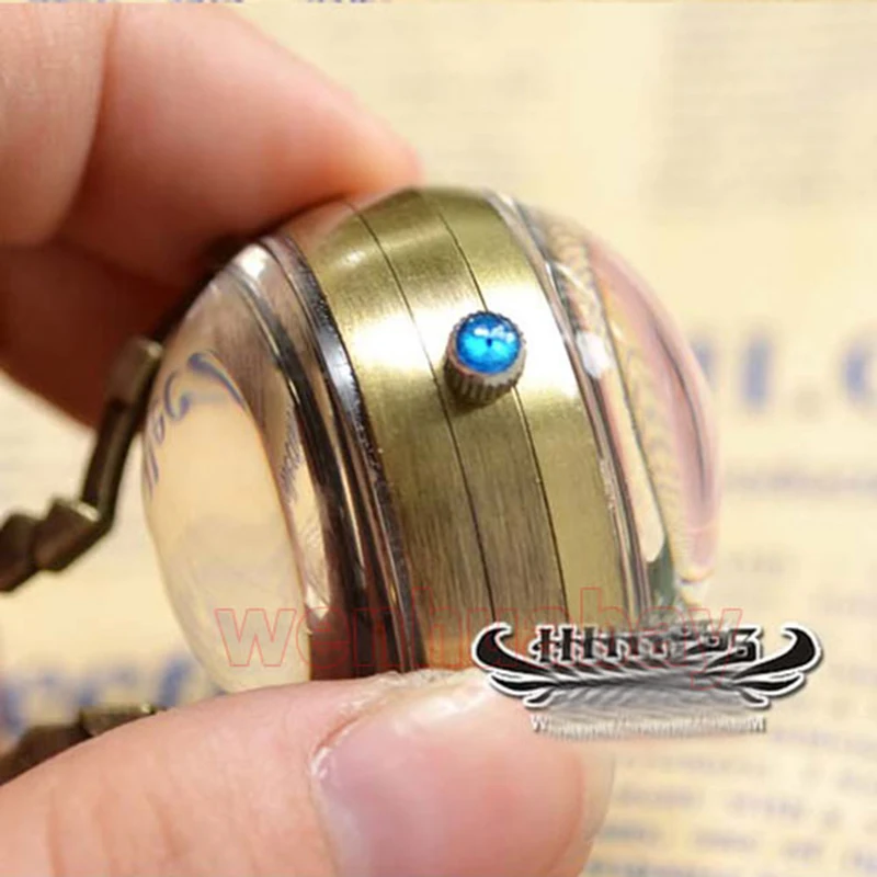 2020 New Arrival Lovely Transparent Roman Numerals Eyeball Mechanical Pocket Watch Pendant Necklace Chain Men Women Gifts