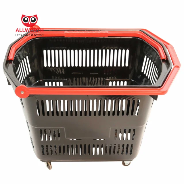 Hot Sell Grocery Store High Quality Portable With Handles PP Plastic Shopping Basket