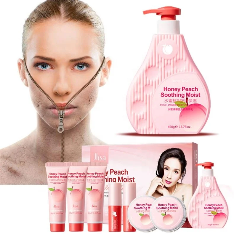 Peach Extract Chemical Peel For Face Skin Care Sets Of Men Beauty Set Hand Cream Foot Cream Body Lotion Lip Balm body care set