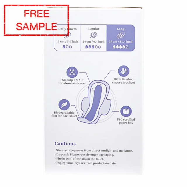 ECO BOOM eco friendly sustainable nature flushable teenage women ultra thin import brand menstrual pads