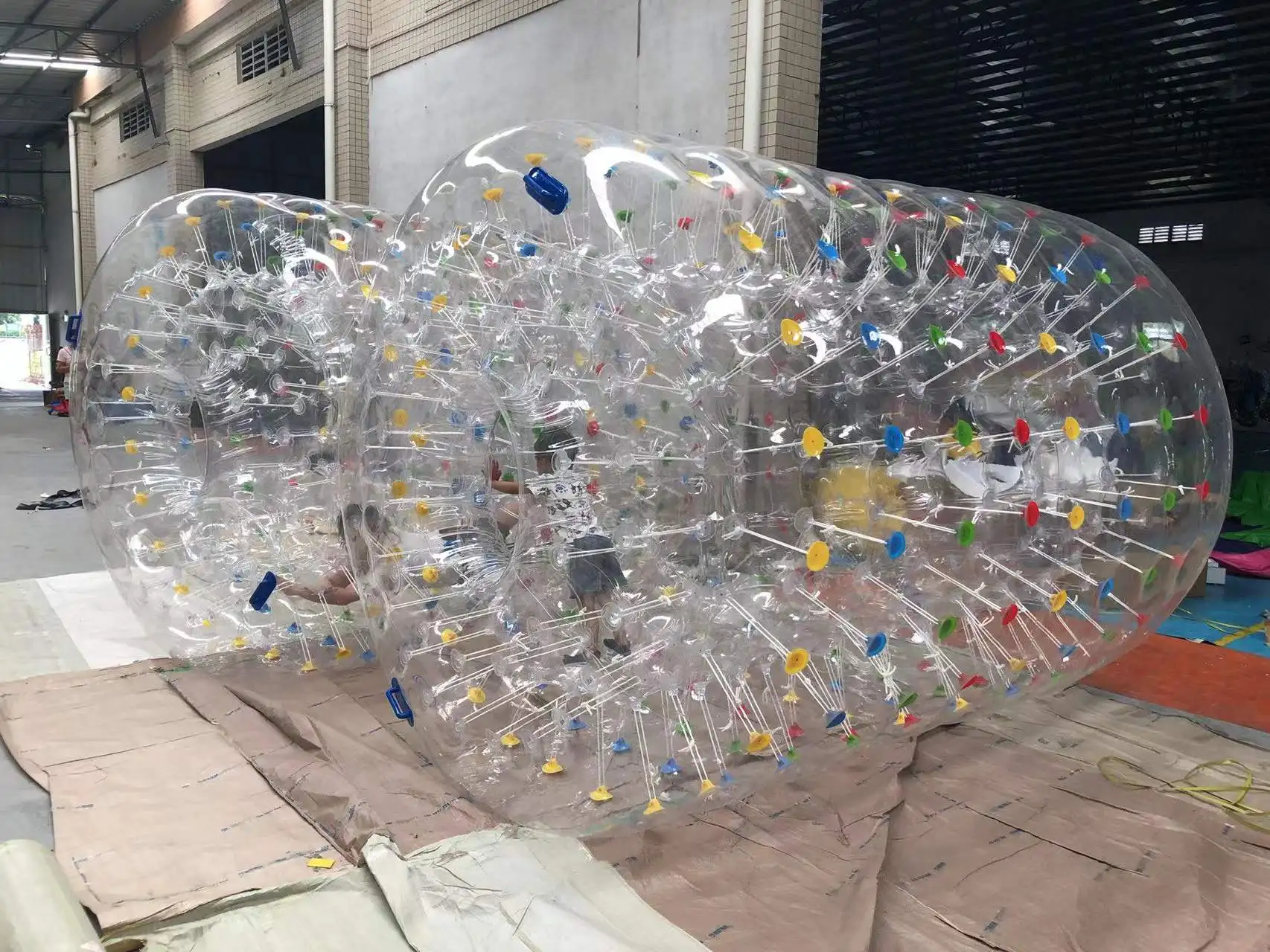 Hot Sell Wheel Custom Water Roller inflatable water ball game for adult