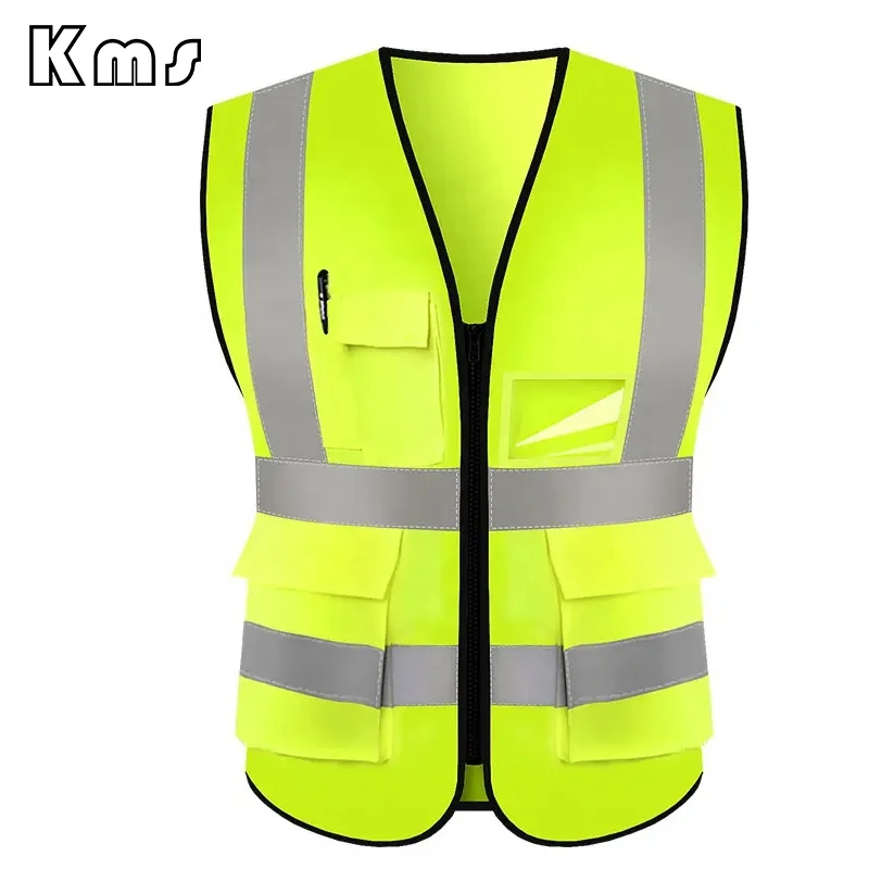 KMS Custom Wholesale Professional Construction Safty Jackets Mesh Reflective Safety Vest With Logo
