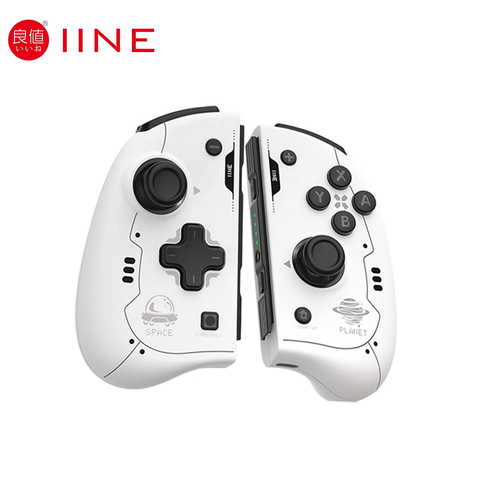 IINE Wireless Controller Elite Joypad For Nintendo Switch/OLED Replacement For Switch L/R Joypad With RGB Lights Auto Fire Macro