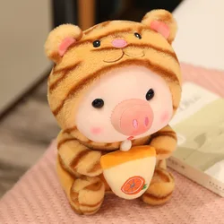 Cute stuffed & plush toy animal pig milk tea pillow pig doll rabbit doll soft lovely unicorn frog tirger plush toy for kids gift