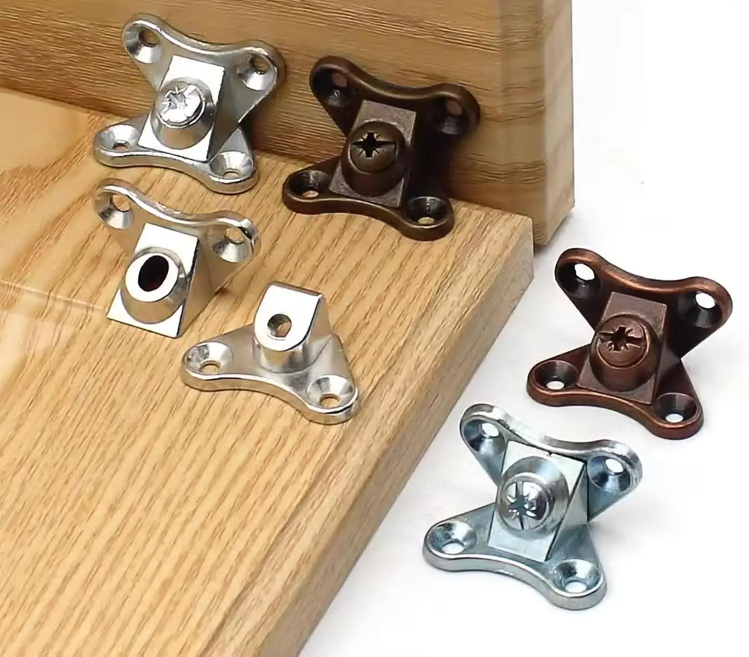 Detachable Split 3-In-1 Connector Plate Fastener Zinc Alloy L Bracket Removable Combination Butterfly Shape Corner Code