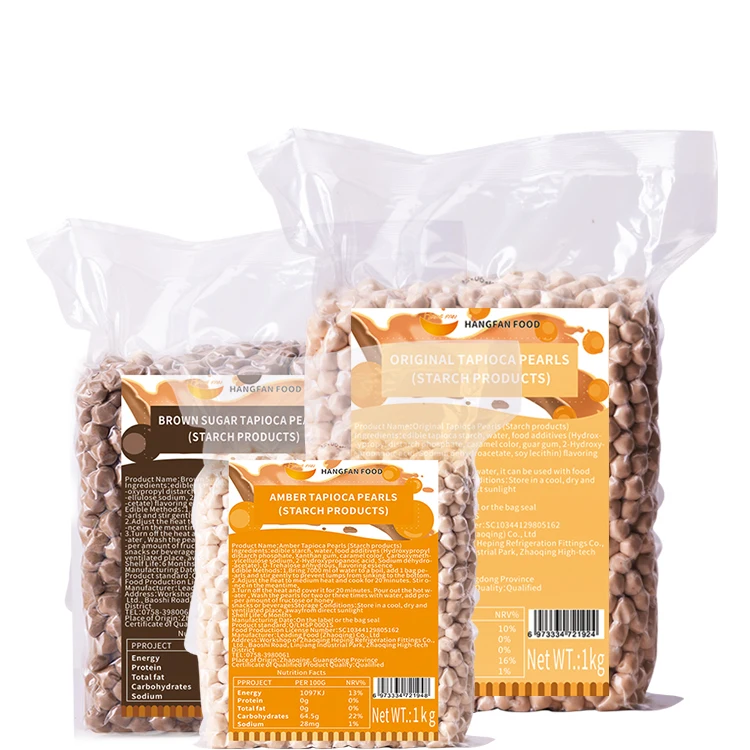 
Hangfan Supplier Bubble Tea Wholesale Black Tapioca Pearls Milk Tea Beverage 