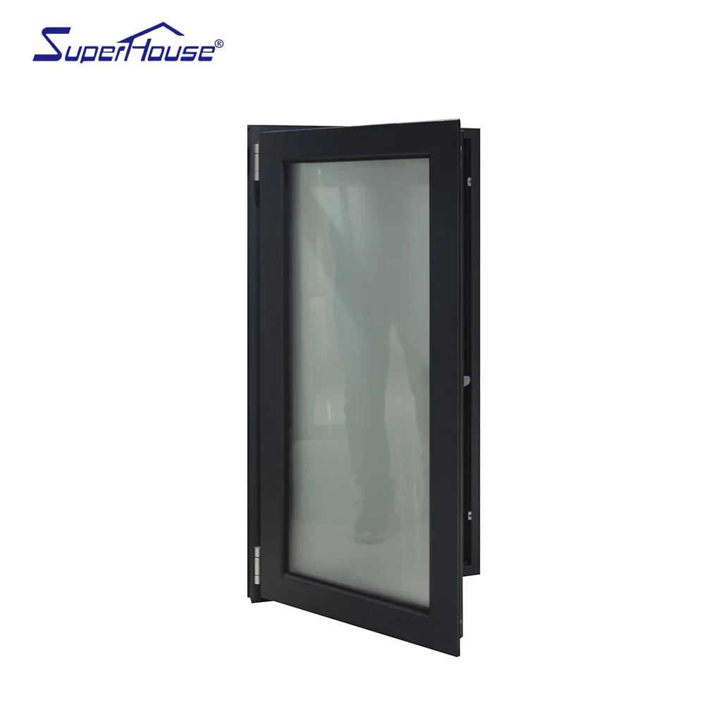 Black Aluminum Window Australian Standard Double Glazed Bay Casement Windows Price