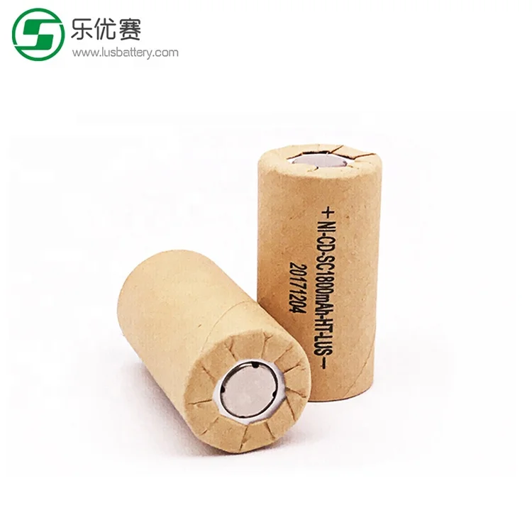 1800MAH size SC NI-CD 1.2V  Flat battery Rechargeable widely used for consumer electronics etc