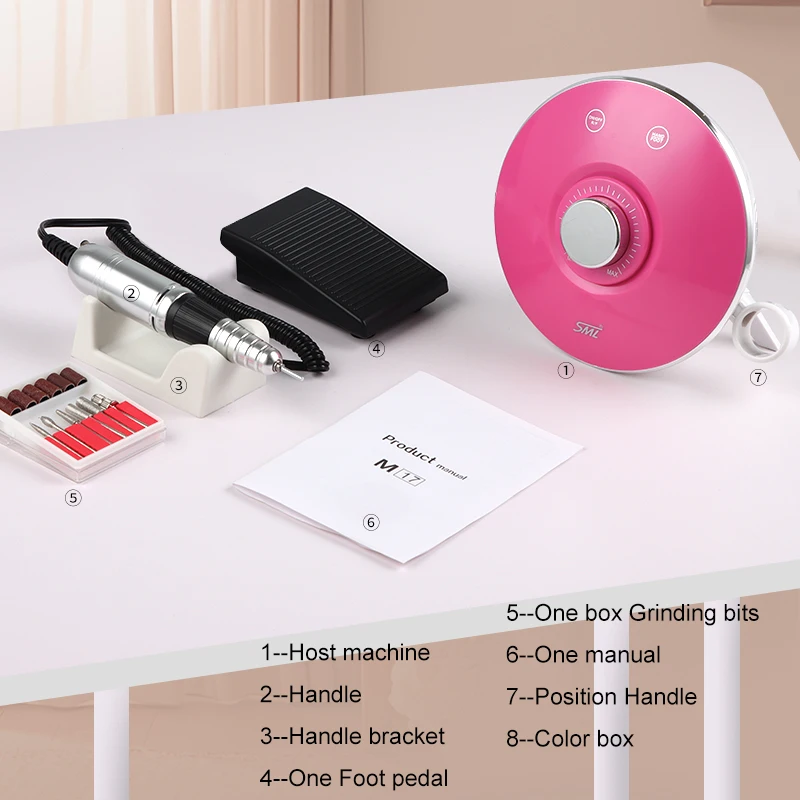 SML   Professional Electric Nail Drill Files Manicure 45000 Rpm Nail Drill Strong Machine Sander Nails